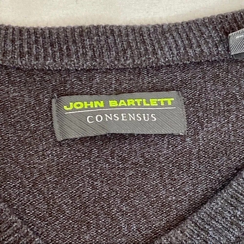 John Bartlett consensus charcoal v neck sweater